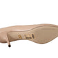 Dolce & Gabbana Elegant Nude Mid-Heel Leather Pumps