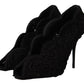 Dolce & Gabbana Elegant Black Lace Stiletto Heels