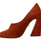 Dolce & Gabbana Elegant Cognac Suede Pumps