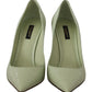 Dolce & Gabbana Emerald Green Leather Heels