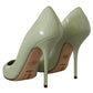 Dolce & Gabbana Emerald Green Leather Heels