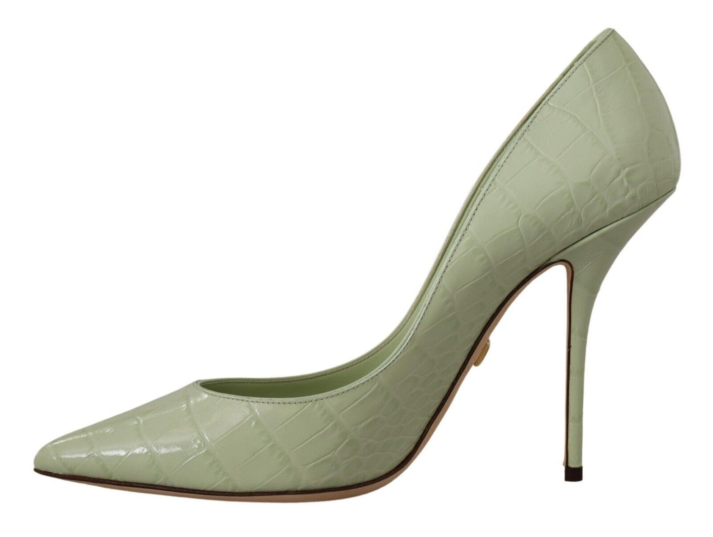 Dolce & Gabbana Emerald Green Leather Heels