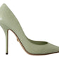 Dolce & Gabbana Emerald Green Leather Heels