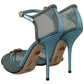 Dolce & Gabbana Elegant Blue Mesh Heel Sandals