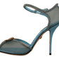 Dolce & Gabbana Elegant Blue Mesh Heel Sandals