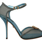 Dolce & Gabbana Elegant Blue Mesh Heel Sandals