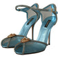 Dolce & Gabbana Elegant Blue Mesh Heel Sandals