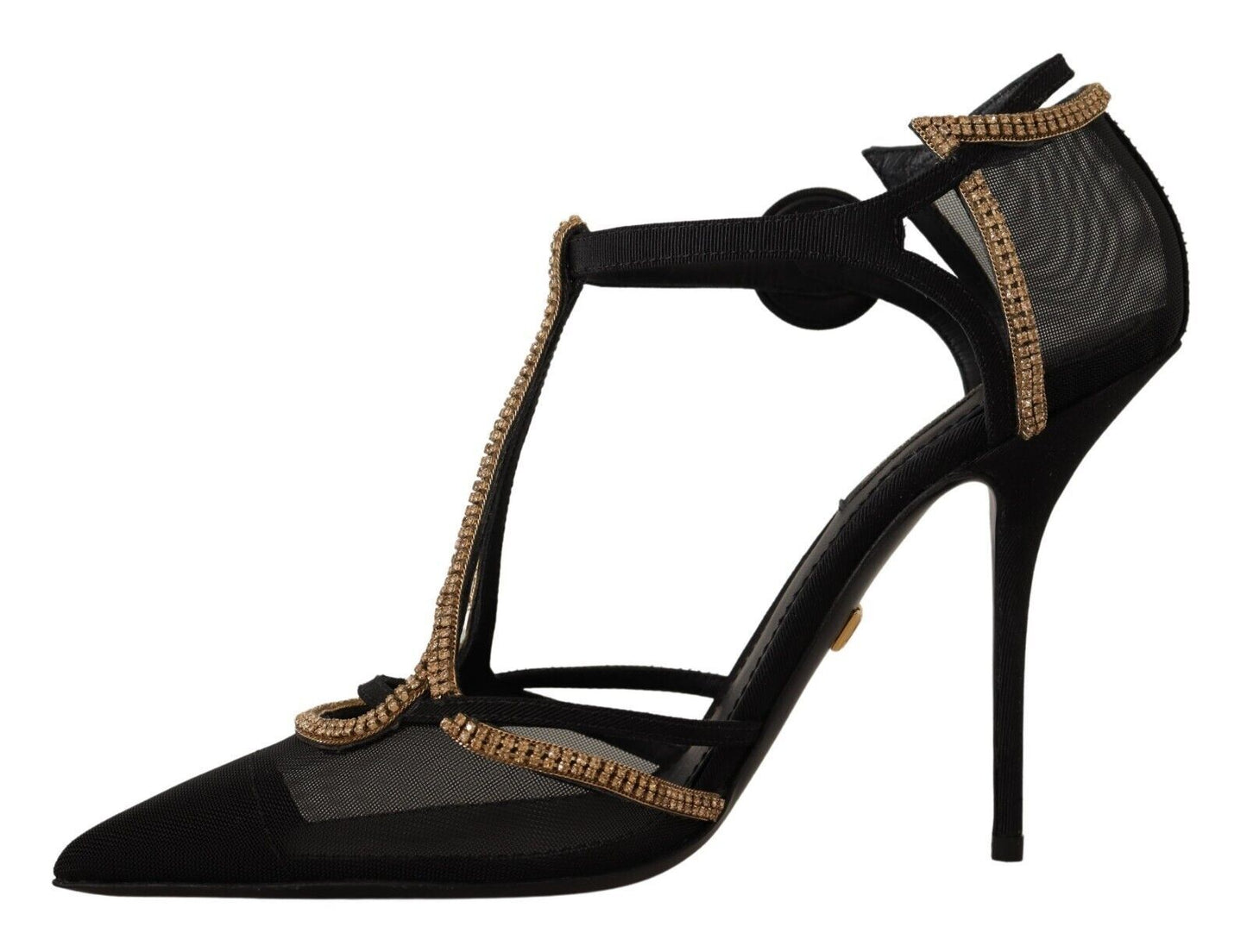 Dolce & Gabbana Elegant Black Crystal-Embellished Pumps