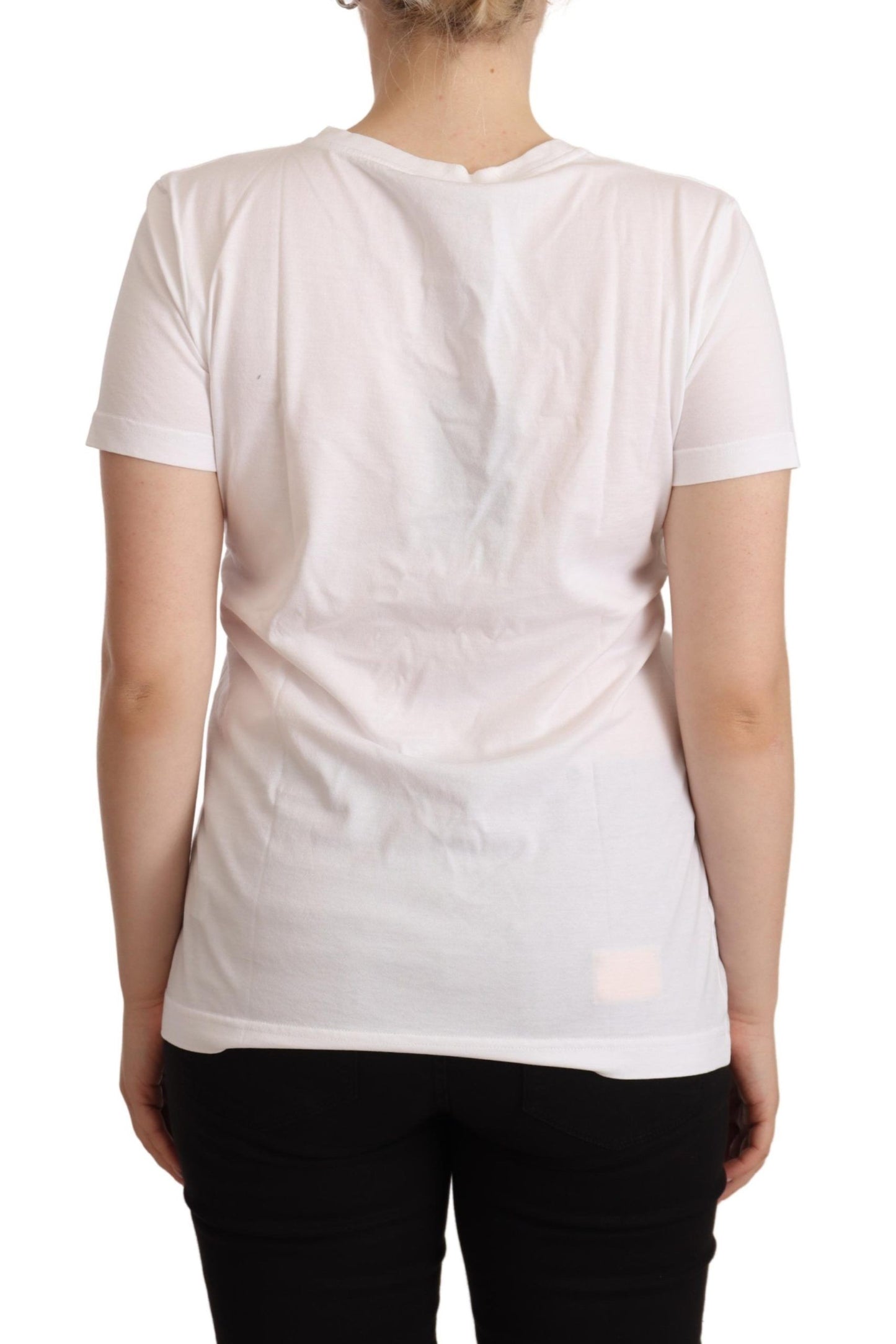 Dolce & Gabbana Chic White Cotton Tee with D&G Motif