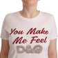 Dolce & Gabbana Chic White Cotton Tee with D&G Motif