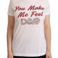 Dolce & Gabbana Chic White Cotton Tee with D&G Motif