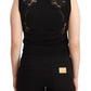 Dolce & Gabbana Silk Cashmere Sleeveless Top in Chic Black