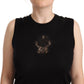 Dolce & Gabbana Silk Cashmere Sleeveless Top in Chic Black