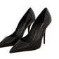 Dolce & Gabbana Elegant Black Leather Stiletto Pumps