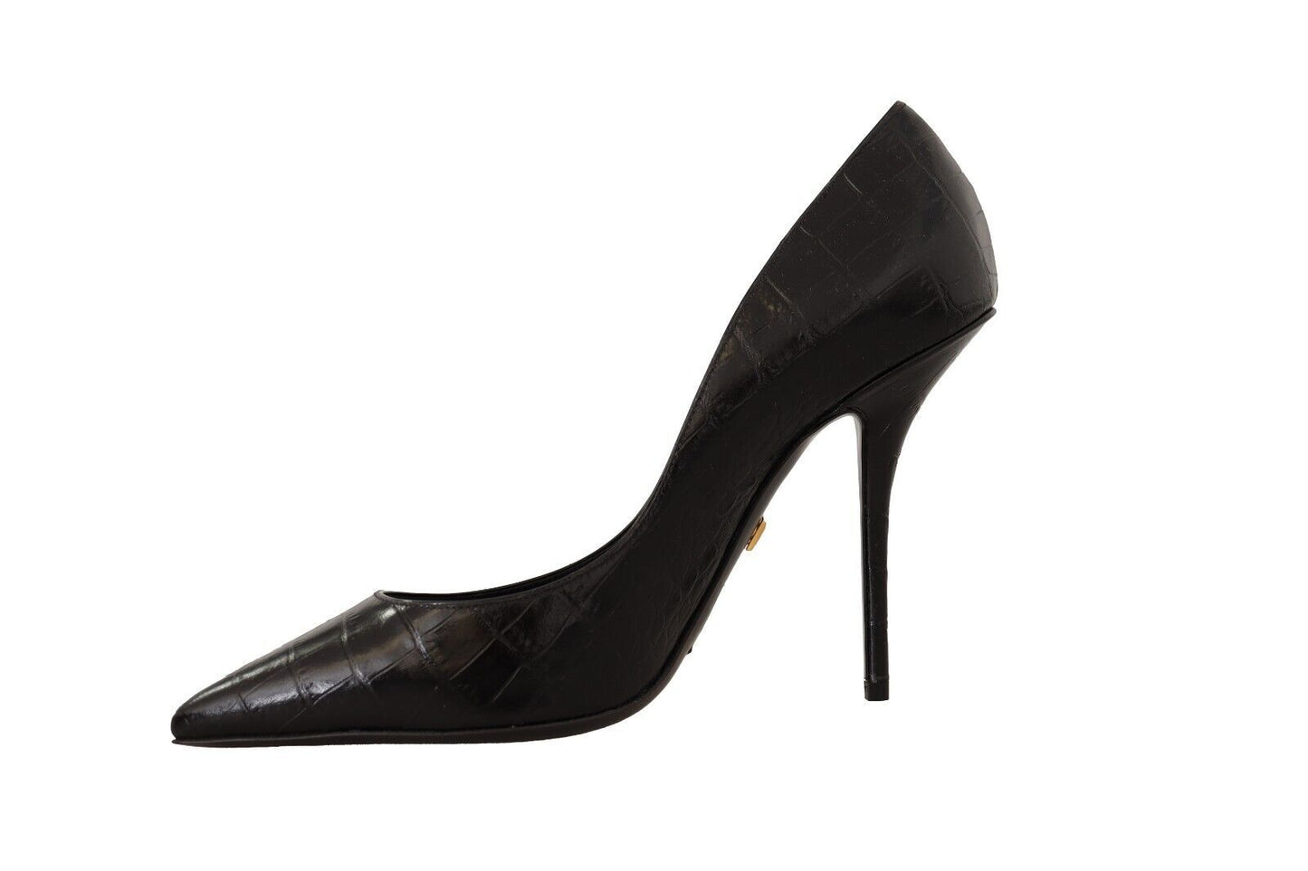 Dolce & Gabbana Elegant Black Leather Stiletto Pumps