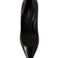 Dolce & Gabbana Elegant Black Leather Stiletto Pumps