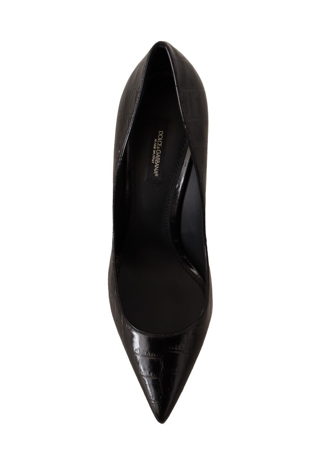 Dolce & Gabbana Elegant Black Leather Stiletto Pumps