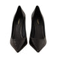 Dolce & Gabbana Elegant Black Leather Stiletto Pumps