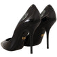 Dolce & Gabbana Elegant Black Leather Stiletto Pumps