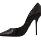 Dolce & Gabbana Elegant Black Leather Stiletto Pumps