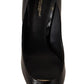 Dolce & Gabbana Elegant Black Leather Stiletto Pumps