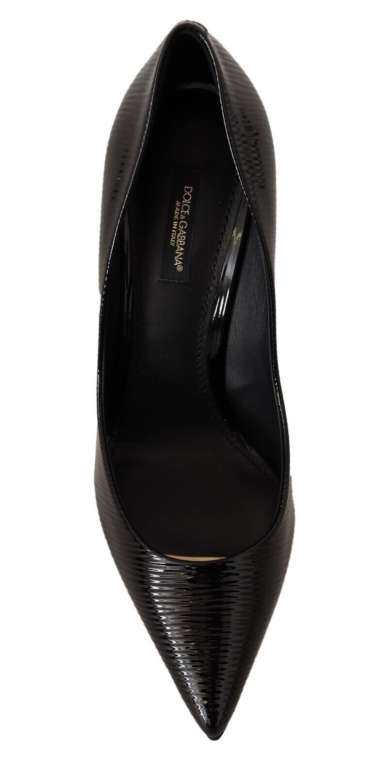 Dolce & Gabbana Elegant Black Leather Stiletto Pumps