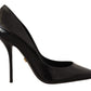 Dolce & Gabbana Elegant Black Leather Stiletto Pumps