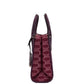 Michael Kors Mirella Small Mulberry Canvas Top Zip Shopper Tote Crossbody Bag