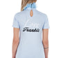 Frankie Morello Light-Blue Cotton Women Top