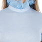 Frankie Morello Light-Blue Cotton Women Top