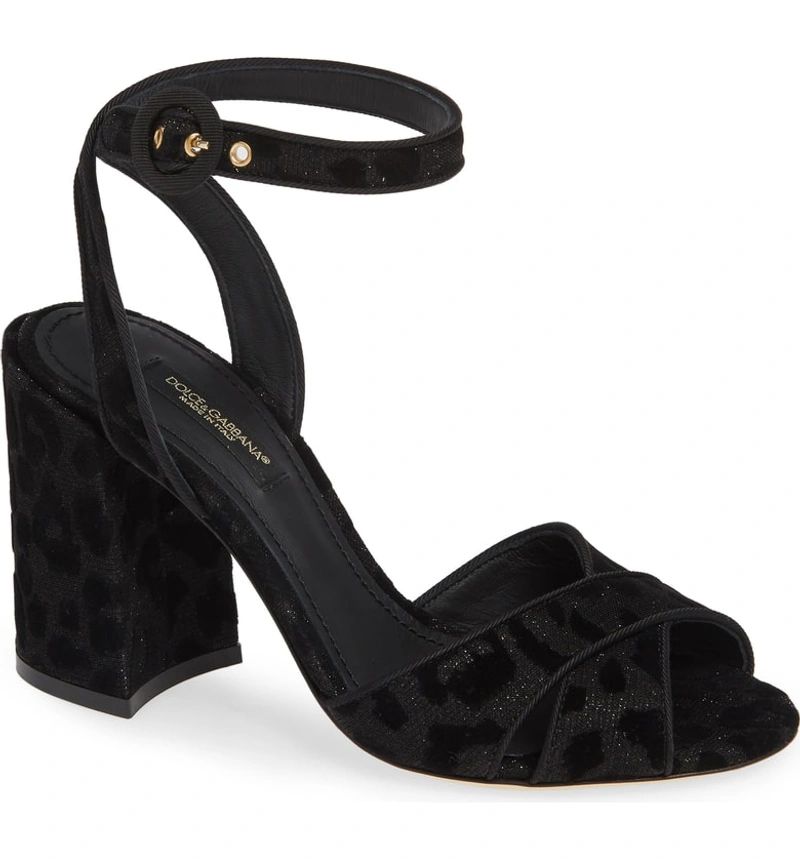 Dolce & Gabbana Black Synthetic Women Sandal