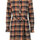 Imperfect Chic Tartan Button-Up Dress - Orange & Blue