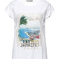 Yes Zee White Cotton Women T-Shirt