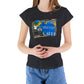 Yes Zee Black Cotton Women T-Shirt