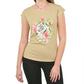 Yes Zee Beige Cotton Women T-Shirt