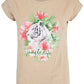 Yes Zee Beige Cotton Women T-Shirt