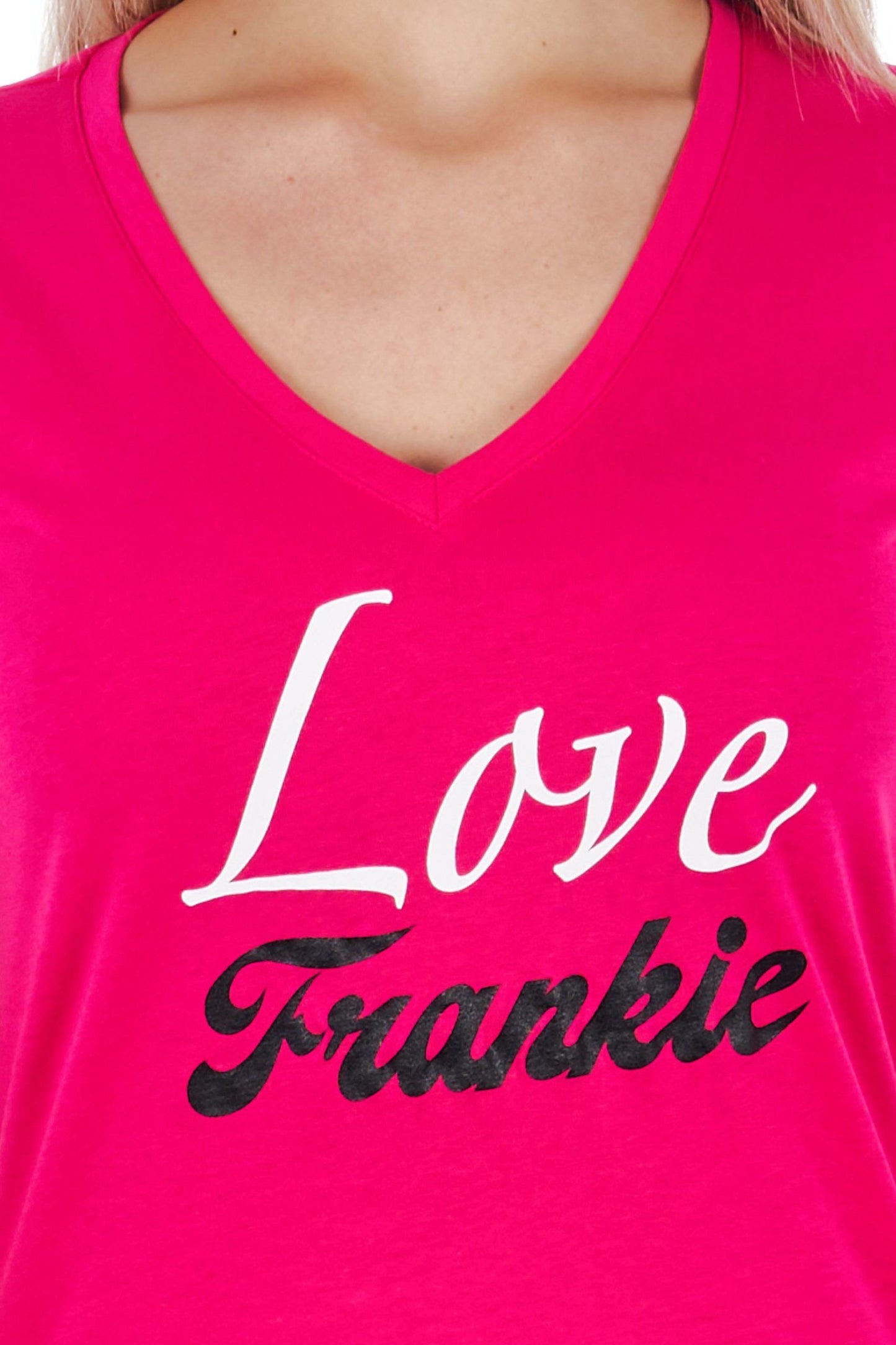 Frankie Morello Pink Cotton Women T-Shirt