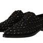 Dolce & Gabbana Elegant Gros Grain Lace-Up Jeweled Flats