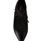 Dolce & Gabbana Elegant Black Mesh Ballerina Flats