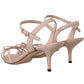 Dolce & Gabbana Chic Light Pink Kitten Heel Sandals