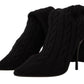 Dolce & Gabbana Elegant Stretch Sock Boots in Black