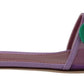 Dolce & Gabbana Elegant Purple Mesh Slide Flats