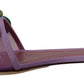 Dolce & Gabbana Elegant Purple Mesh Slide Flats