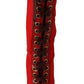 Dolce & Gabbana Red Lace-Up Knee High Leather Boots