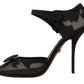 Dolce & Gabbana Elegant Mesh Ankle Strap High Heels Pumps