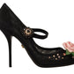 Dolce & Gabbana Elegant Floral Crystal Mesh Pumps