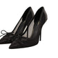 Dolce & Gabbana Elegant Black Mesh Stiletto Pumps