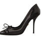 Dolce & Gabbana Elegant Black Mesh Stiletto Pumps