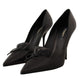 Dolce & Gabbana Elegant Black Leather Stiletto Pumps