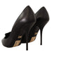 Dolce & Gabbana Elegant Black Leather Stiletto Pumps